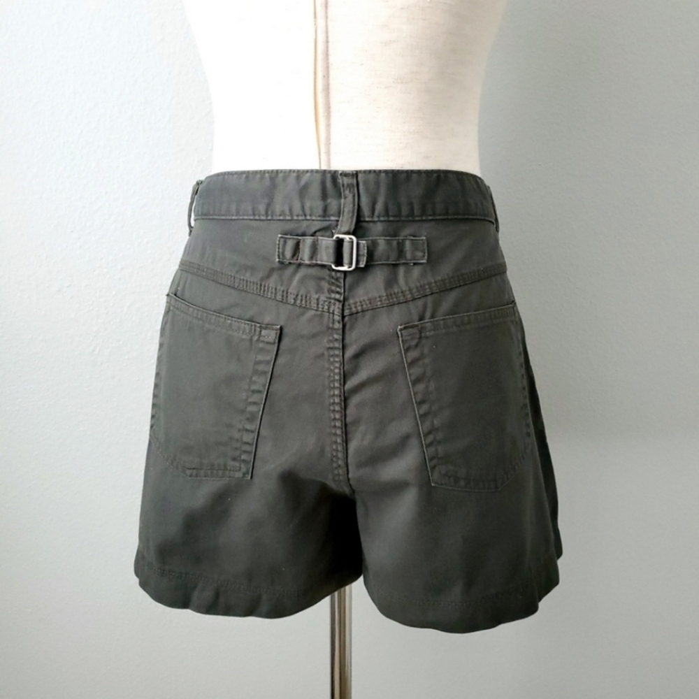 Palmetto's Vintage Army Green High Waisted Boho Festival Shorts, Size 9 - Picture 9 of 16